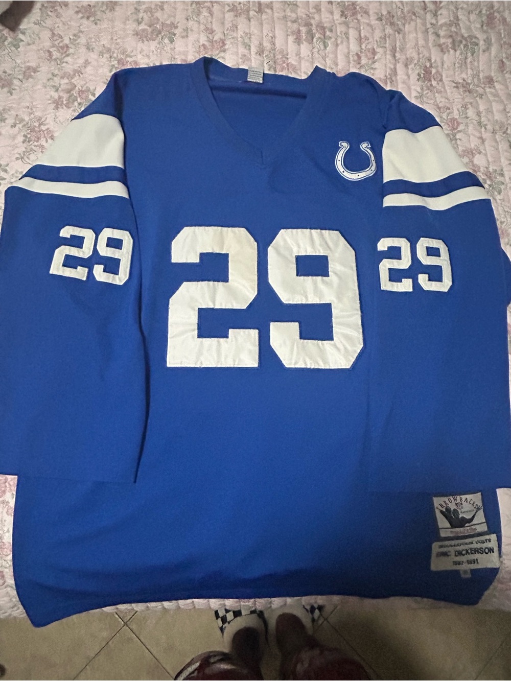 Mitchell & Ness Eric Dickerson #29 Indianapolis Colts  Authentic LS Jersey Sz 60